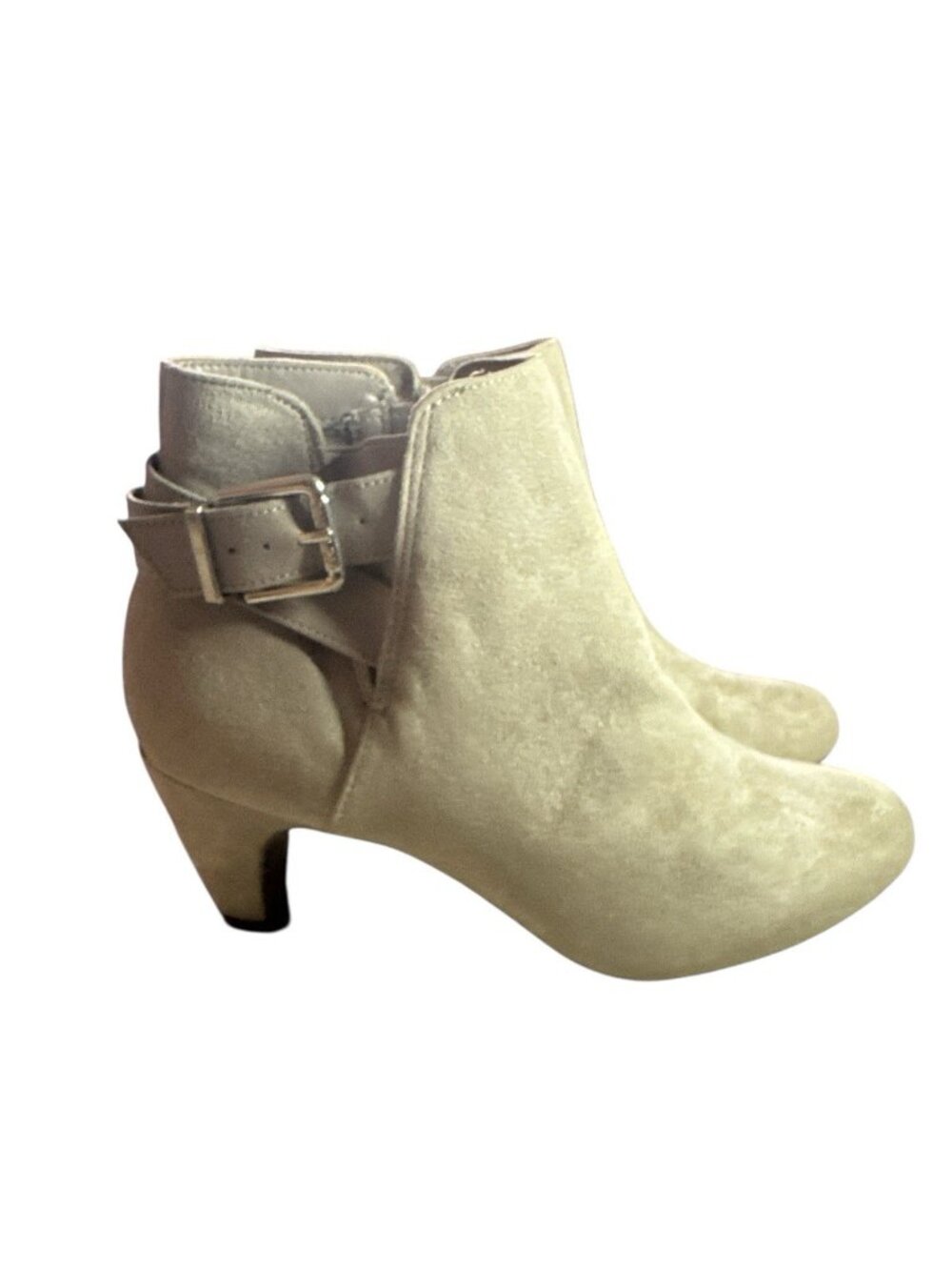 Sam & Libby Women Faux Suede Ankle Bootie Tan Size 6 - Picture 4 of 8